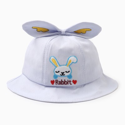 Панама для девочки MINAKU «Зайки», голубая, размер 48-50 (1-3 года)