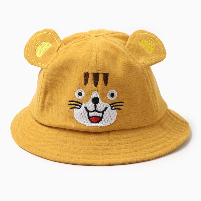 Панама детская MINAKU «Тигра», цвет горчичный, размер 50 (1-3 года)