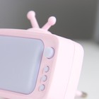 Ночник "Телевизор" LED розовый 7х7х6,5 см - Фото 3