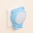 Ночник "Мишка" LED голубой 7х6,5х10 см - Фото 4