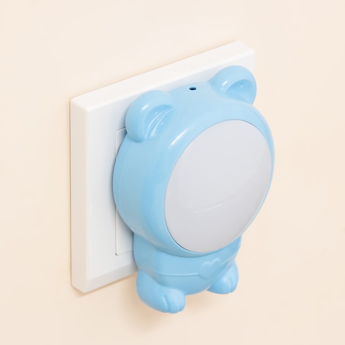 Ночник "Мишка" LED голубой 7х6,5х10 см