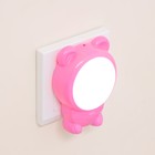 Ночник "Мишка" LED розовый 7х6,5х10 см - Фото 5