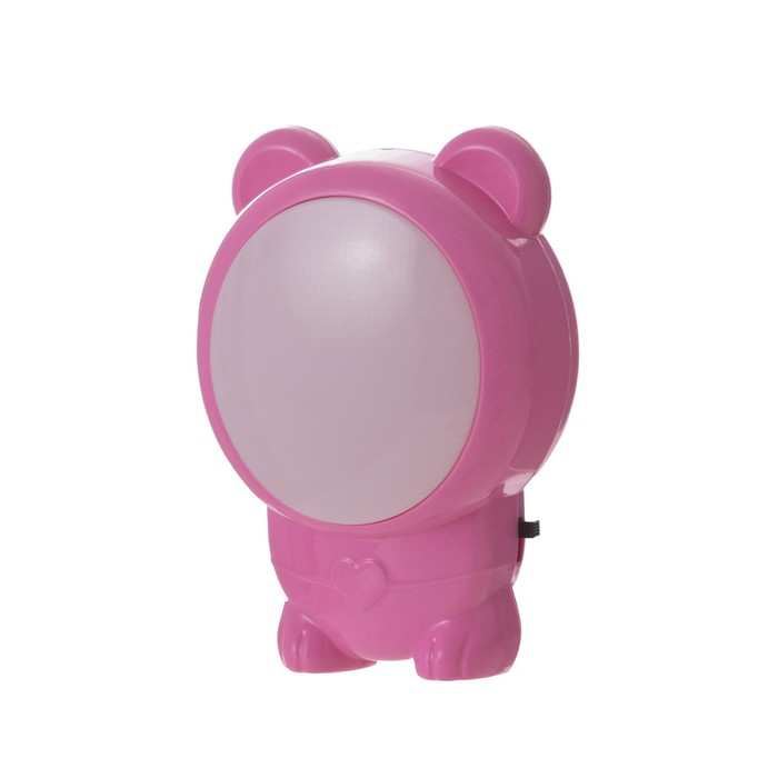 Ночник "Мишка" LED розовый 7х6,5х10 см