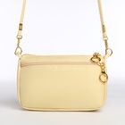 Сумка женская кросс-боди на молнии, 18×6.5×12 см, бежевая - Фото 2