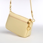 Сумка женская кросс-боди на молнии, 18×6.5×12 см, бежевая - Фото 3