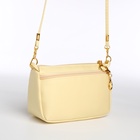 Сумка женская кросс-боди на молнии, 18×6.5×12 см, бежевая - Фото 6