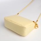 Сумка женская кросс-боди на молнии, 18×6.5×12 см, бежевая - Фото 8