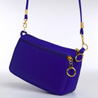 Сумка женская на молнии, цвет синий - Фото 3