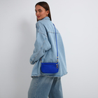 Сумка женская на молнии, цвет синий - Фото 2