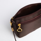 Сумка женская кросс-боди на молнии, 18×6.5×12 см, коричневая - Фото 10