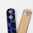 Браслет кожа «Сафари» леопард, цвет чёрно-синий, 22 см - Фото 2