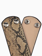 Браслет кожа "Сафари" питон, широкий, цвет чёрно-золотой, 23,5 см - фото 809278891