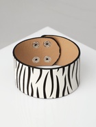 Браслет кожа "Сафари" зебра, широкий, цвет чёрно-белый, 23,5 см - фото 809176159