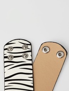 Браслет кожа "Сафари" зебра, широкий, цвет чёрно-белый, 23,5 см - фото 809176160