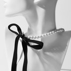 Чокер «Новый стиль» жемчужины с завязкой, цвет черно-белый 40 см - Фото 1