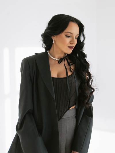 Бусы «Бантик», жемчужины с завязкой, L= 40 см, черный, белый