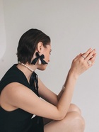 Бусы «Бантик» жемчужины с завязкой, L= 40 см, черный, белый  (артикул 10227503)  большой выбор товаров оптом и в розницу по низким ценам с доставкой