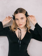 Бусы «Бантик», жемчужины с завязкой, L= 40 см, черный, белый - Фото 12