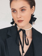 Бусы «Бантик», жемчужины с завязкой, L= 40 см, черный, белый - Фото 15