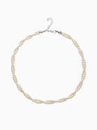 Бусы «Переплетение» с жемчугом, белые, 45 см - Фото 1