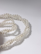 Бусы «Переплетение» с жемчугом, белые, 45 см - Фото 5