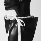 Чокер «Новый стиль» жемчужины с завязкой, цвет белый 40 см - фото 12185103