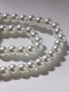 Бусы «Бантик» жемчужины с завязкой, белые, 40 см - Фото 4