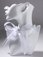 Бусы «Бантик» жемчужины с завязкой, белые, 40 см - Фото 2