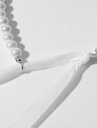 Бусы «Бантик» жемчужины с завязкой, белые, 40 см - фото 23570628