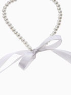 Бусы «Бантик» жемчужины с завязкой, белые, 40 см - Фото 3