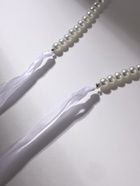 Бусы «Бантик» жемчужины с завязкой, белые, 40 см - Фото 5