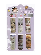 Набор магнитных закладок для книг Calligrata «Котята», 6 штук, МИКС 10200547 - фото 8996443