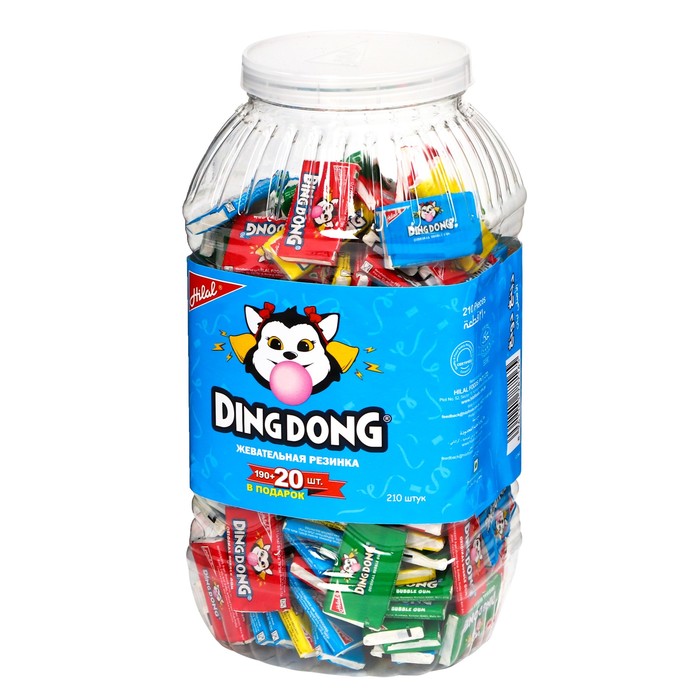 Жевательная резинка "DING DONG", 210 шт*3.4 г