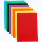 Картон цветной тонированный, А4, 8 листов, 8 цветов, немелованный, двусторонний, в пакете, 180 г/м², Тачки - Фото 2