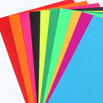 Цветной картон тонированный, А4, 10 листов, 10 цветов, немелованный, двусторонний, в пакете, 200 г/м², «Щенячий патруль»