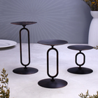 Набор подсвечников 10х20; 10х15; 10х10 см, чёрный - фото 23932293