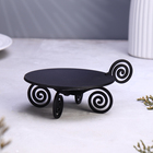 Подсвечник "Спиральки" 15,5х12х6,5см, черный - фото 23932300