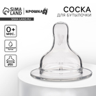 Соска на бутылочку Крошка Я «Anti-colic», антиколиковая, широкое горло Ø50 мм., от 0 мес., медленный поток - Фото 1