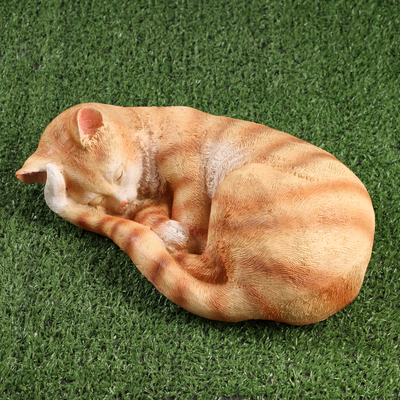 Садовая фигура "Кошка спящая" 29х11см