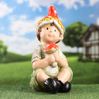 Садовая фигура "Мальчик Гоша в шапке мухамора" 40х20см - Фото 2