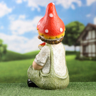Садовая фигура "Мальчик Гоша в шапке мухамора" 40х20см - Фото 3