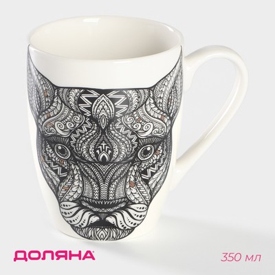 Кружка Доляна «Пантера», 350 мл, фарфор