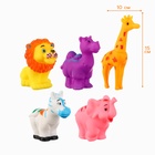 Резиновые игрушки для ванны Крошка Я «Животные», с пищалкой, в наборе 5 шт. - Фото 2