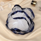 Резинка для волос бант "Школьница" с кантиком,13 см,белый (6 шт) - фото 809102977