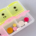 Таблетница органайзер, 14 секций, русские буквы, 21.5 х 2.5 х 6.5 см. - Фото 7