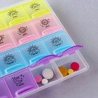 Таблетница органайзер, 28 секций, русские буквы, 21.6×12×1.7 см - Фото 6