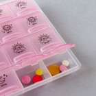 Таблетница органайзер, 28 секций, русские буквы, 21.6×12×1.7 см - Фото 6