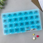 Таблетница органайзер, 28 секций, русские буквы, 21.6×12×1.7 см - Фото 2