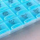 Таблетница органайзер, 28 секций, русские буквы, 21.6×12×1.7 см - Фото 5