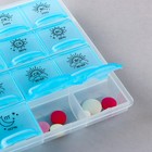 Таблетница органайзер, 28 секций, русские буквы, 21.6×12×1.7 см - Фото 6